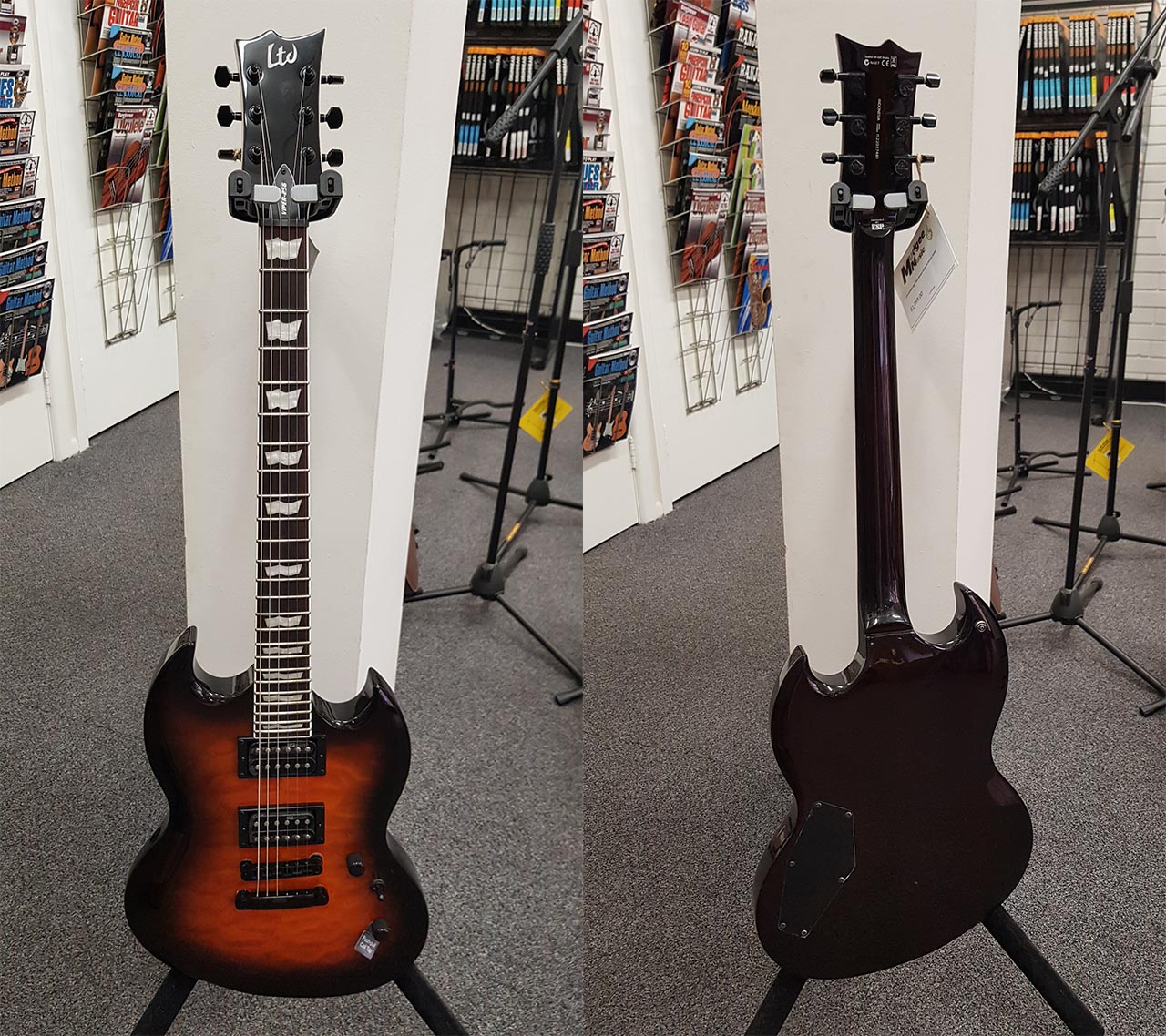 LTD Viper 256 Series Dark Brown Sunburst Electric Guitar – Mudgee